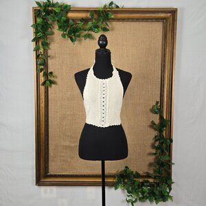 Free People Cream Halter Top